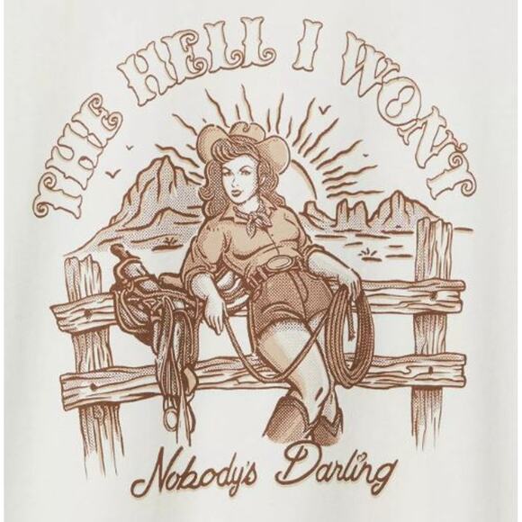 torrid Tops - Torrid The Hell I Won't 100% Cotton White Crew Neck T-Shirt Size 2X‎ NWT